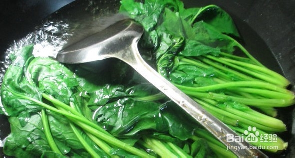 菠菜拌淡菜的做法