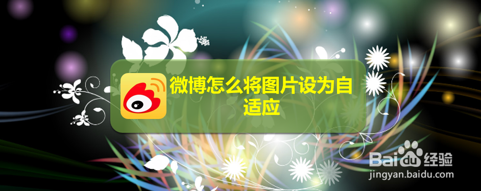 微博怎么将图片设为自适应