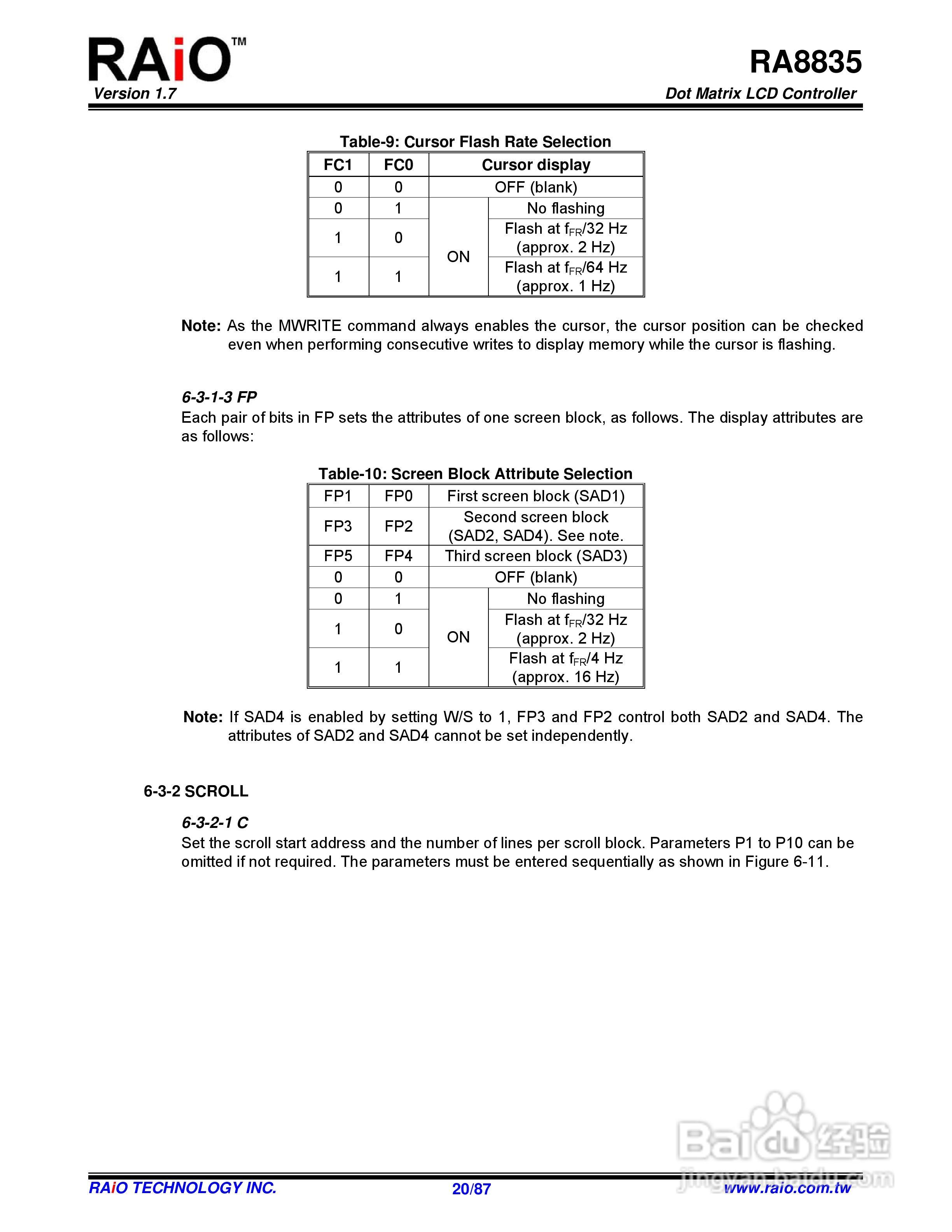 迪特福科技RA8835点阵图形式控制器使用手册:[2]