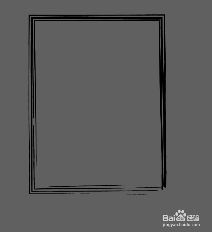 如何绘制毛笔效果图案和边框