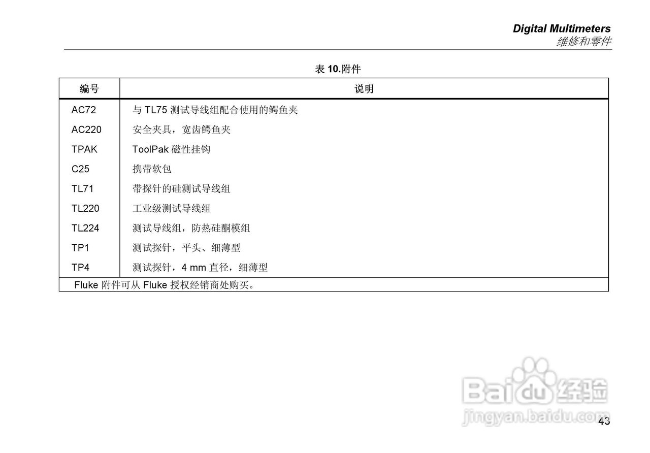 福禄克Fluke 27 II工业多用表使用说明书:[6]