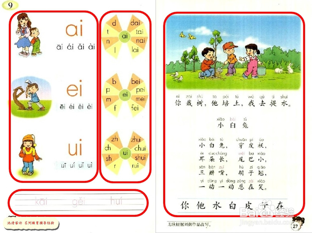 如何辅导孩子学习复韵母ɑi、ei、ui