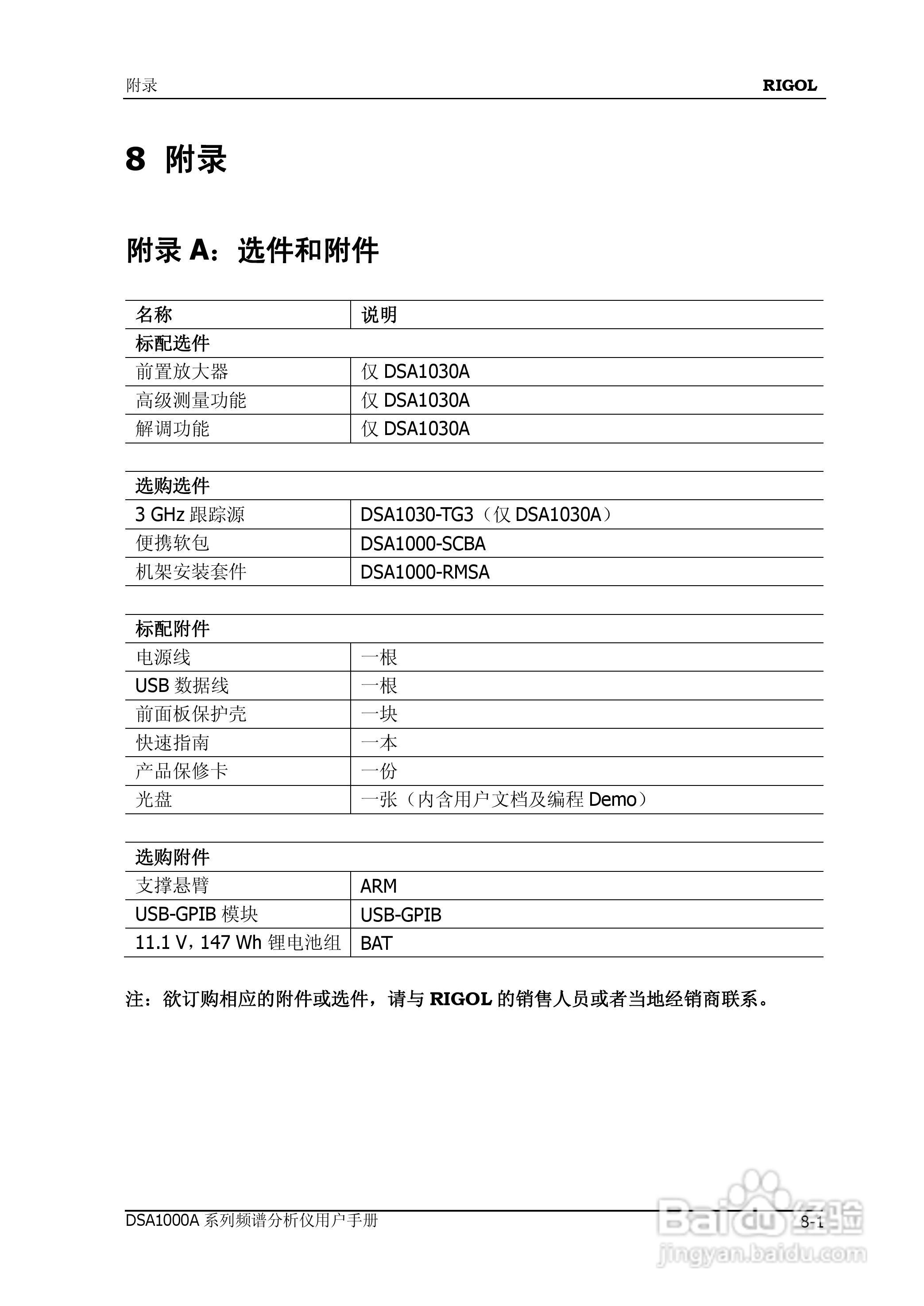 普源DSA1000A系列频谱分析仪说明书:[27]