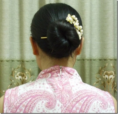 怎样用u型发簪盘发