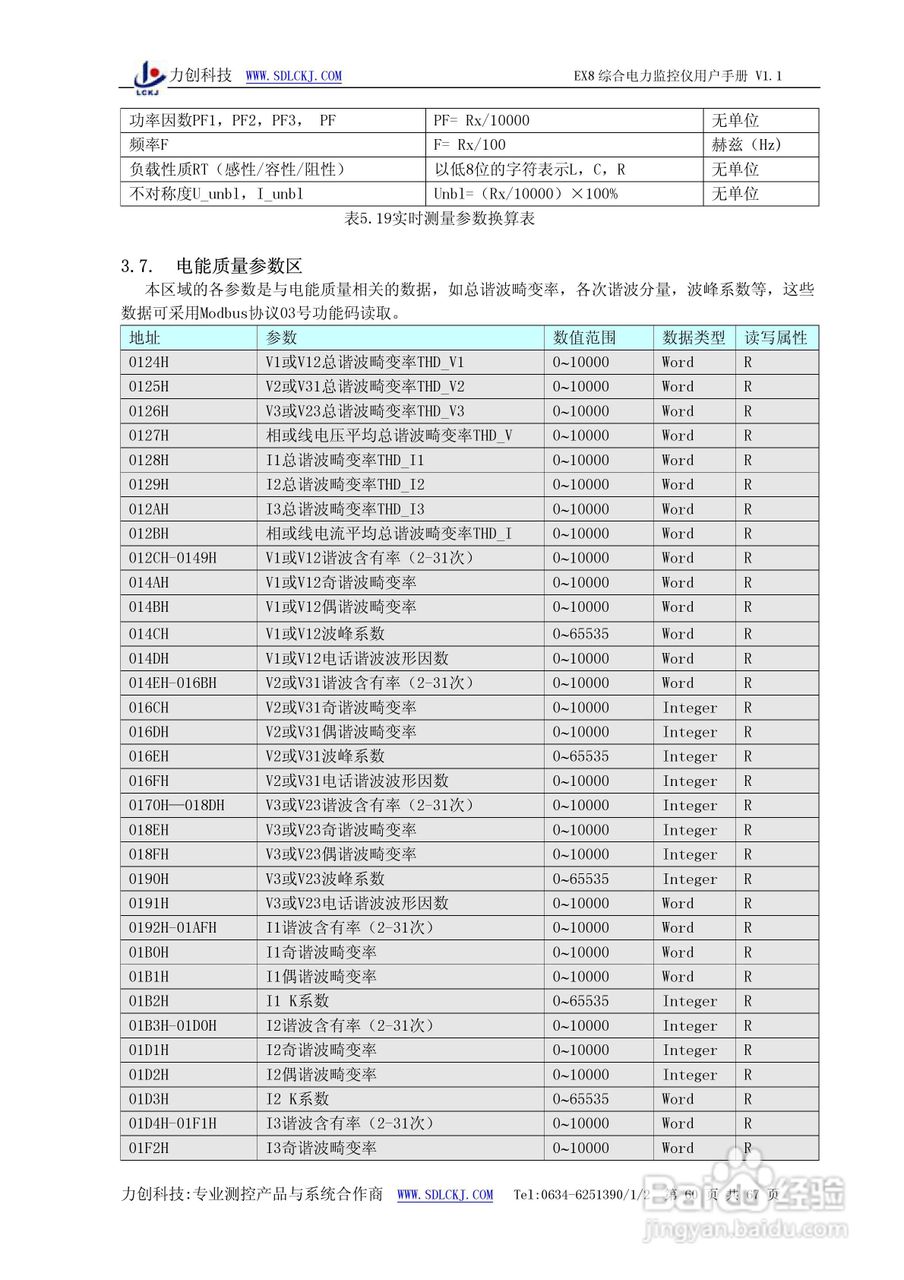 EX8系列综合电力监控仪表使用说明书:[7]