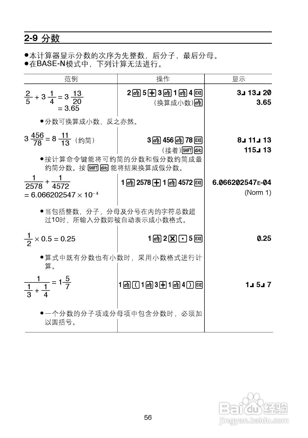 Casio FX-4800P型科学计算器说明书:[6]