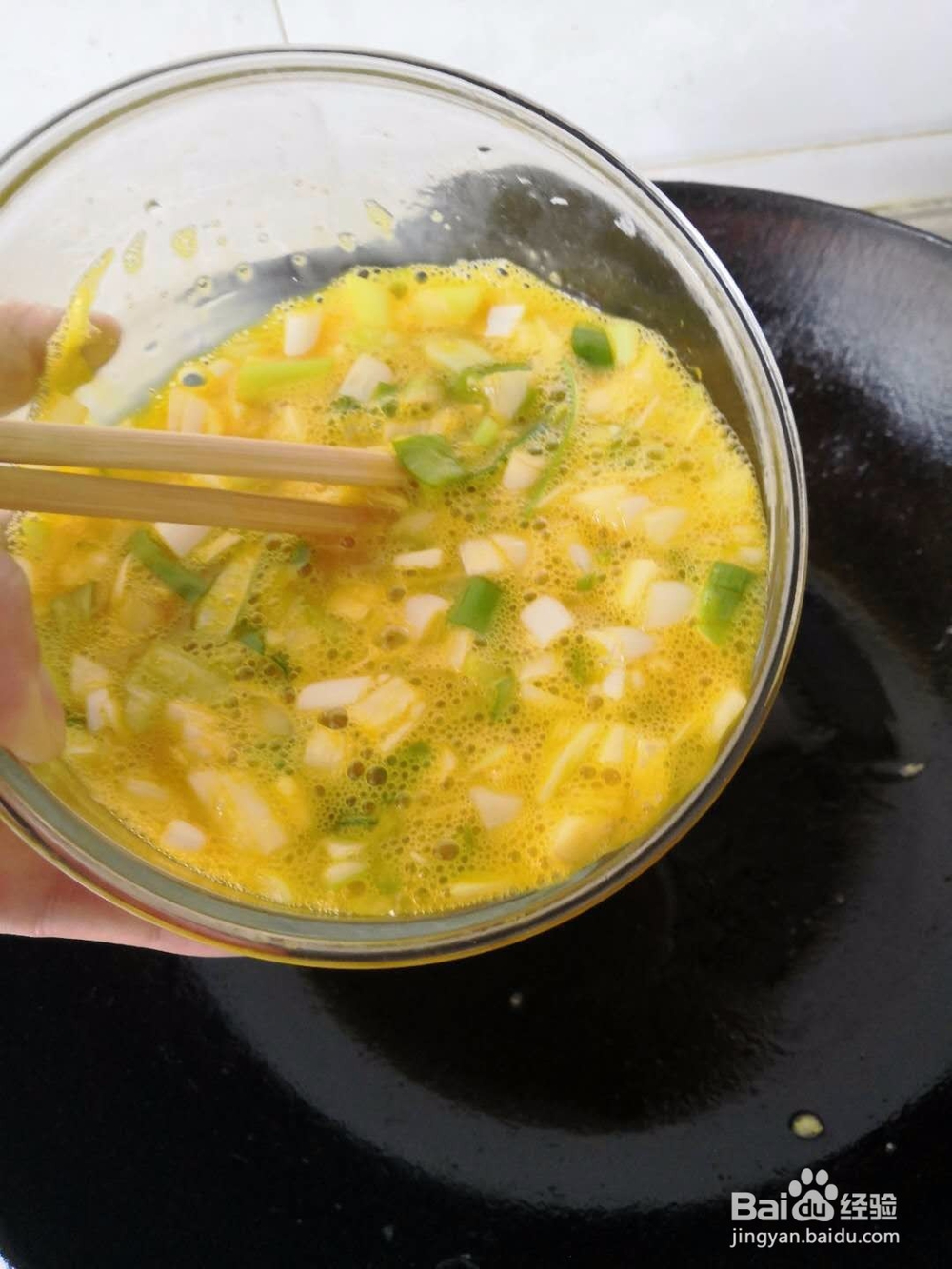 土鸭蛋炒香葱