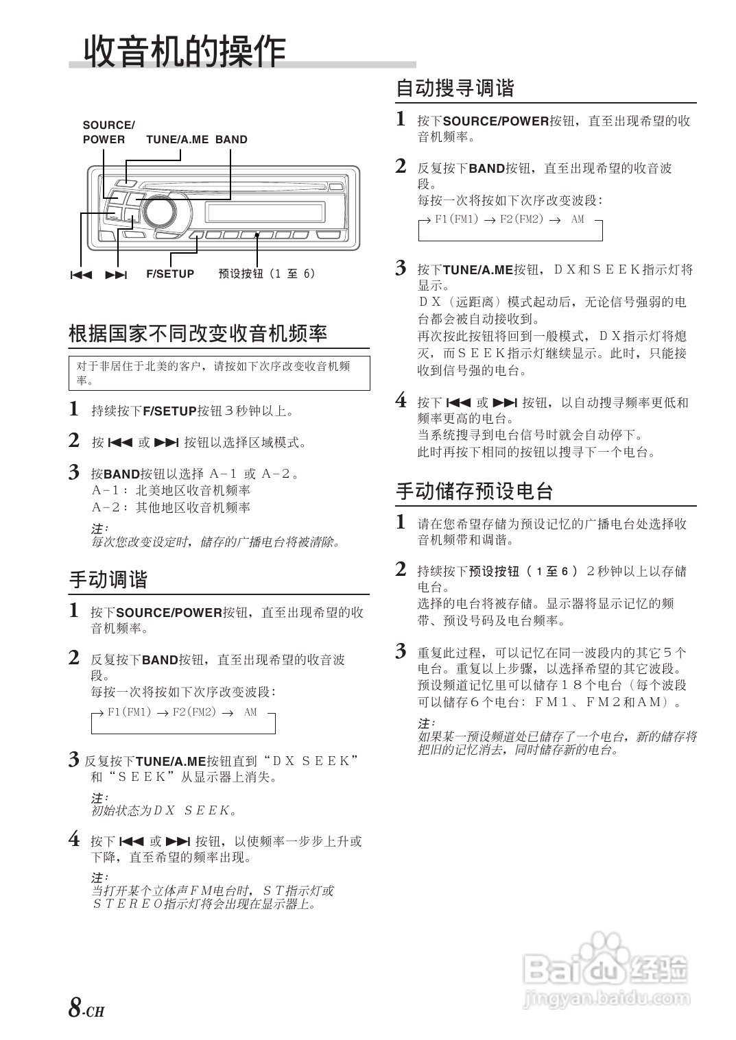 阿尔派 CDM-9823型接收机说明书