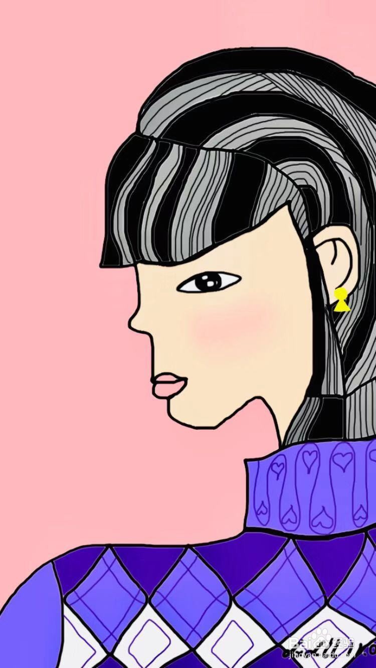 简笔画教程之短发女孩