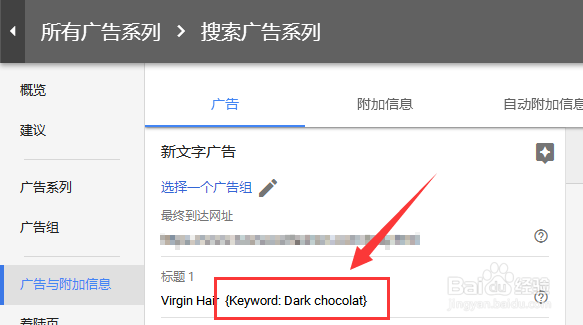 Google Ads 如何使用手动方法设置关键字插入