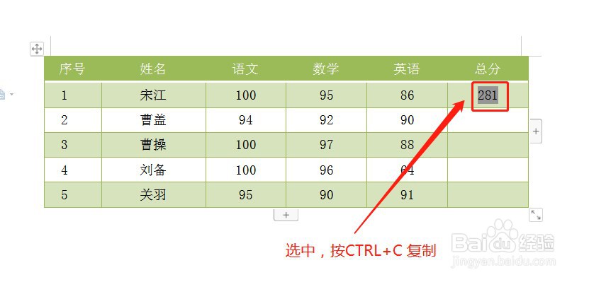 Word表格中如何快速进行汇总计算