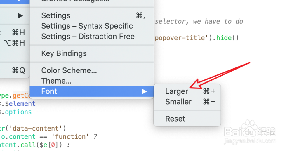 mac版SublimeText，显示字体太小怎么办？