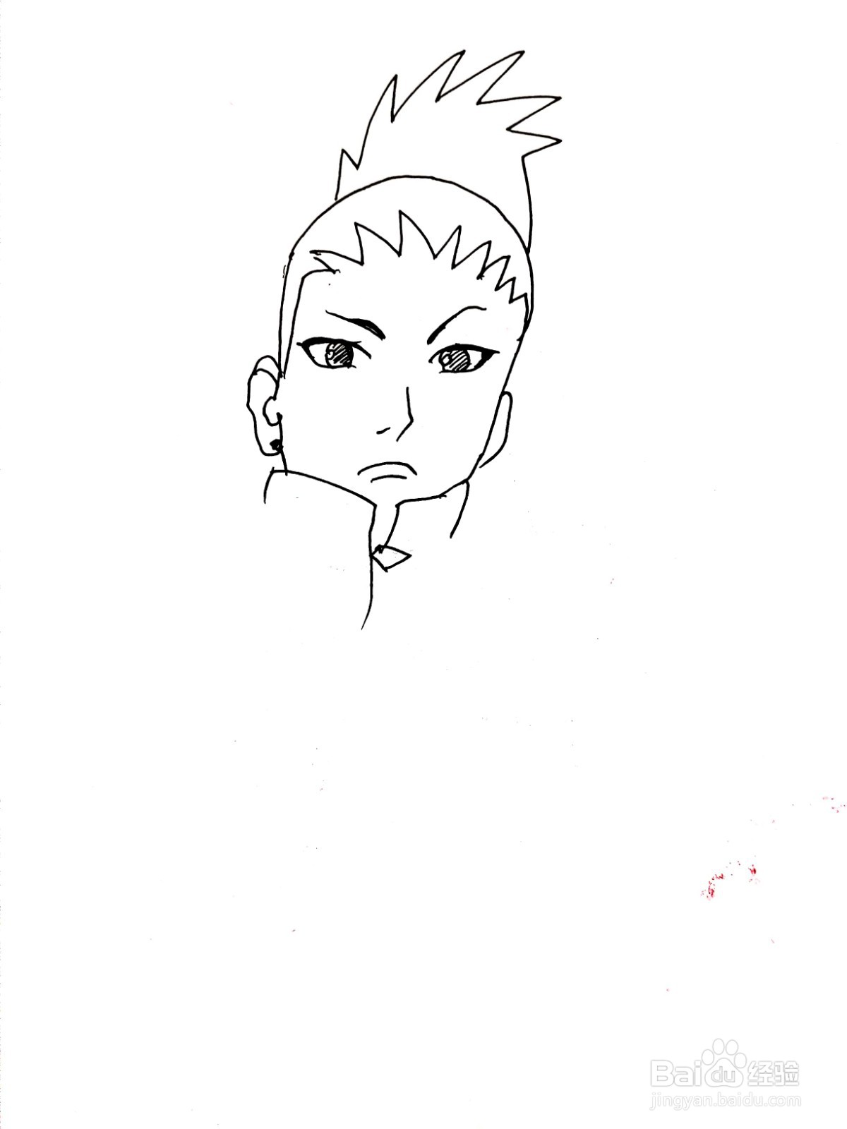 《火影忍者》系列之奈良鹿丸简笔画（2）