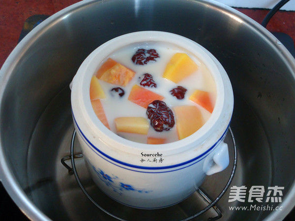 木瓜红枣炖奶