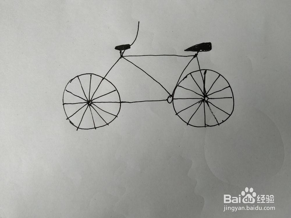 自行车简笔画怎么画？