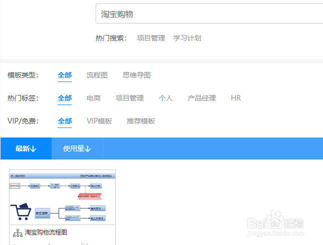 淘宝购物流程汇总流程图绘制方法