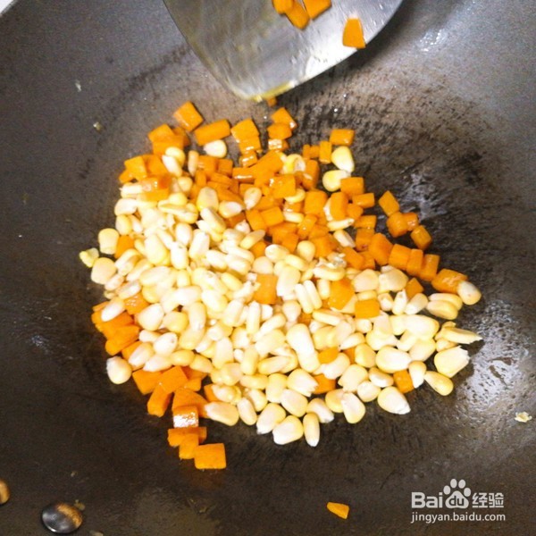 玉米炒饭的做法