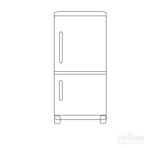 如何用画图软件画一个冰箱
