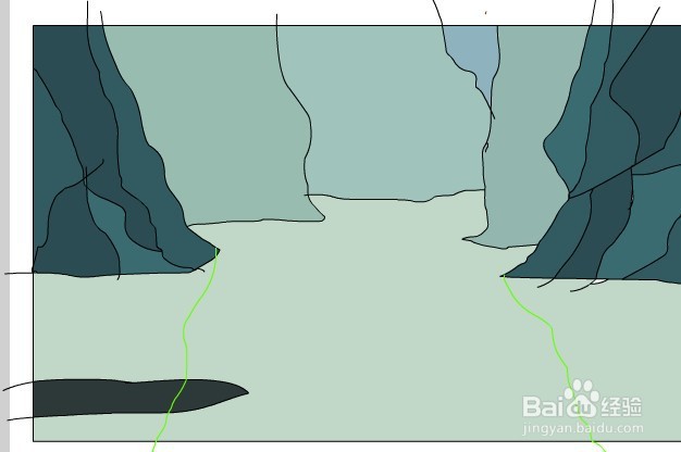 flash绘制河谷的场景