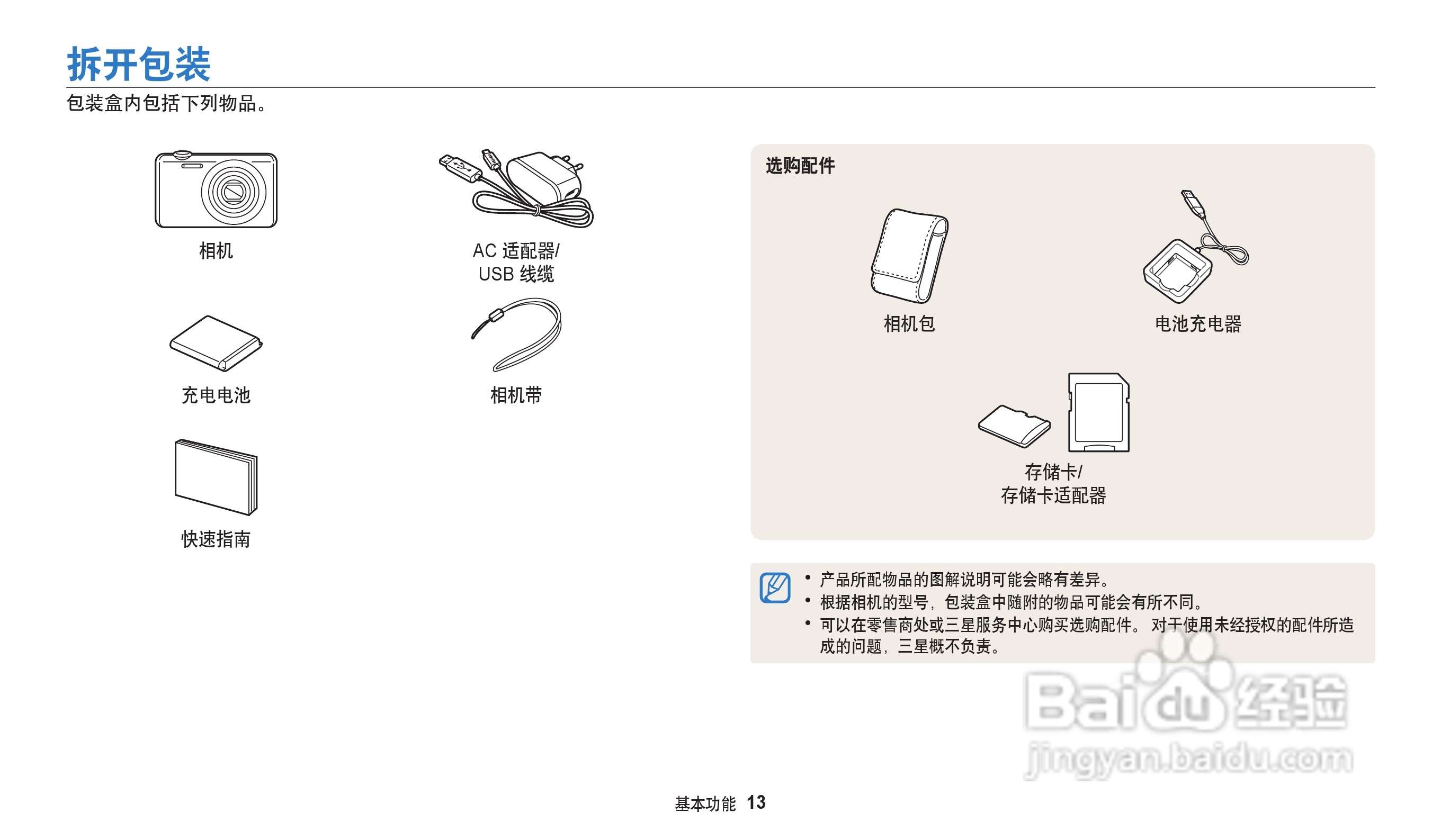 三星ES96数码相机说明书:[2]