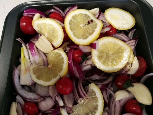 柠檬蒜香烤鸡腿