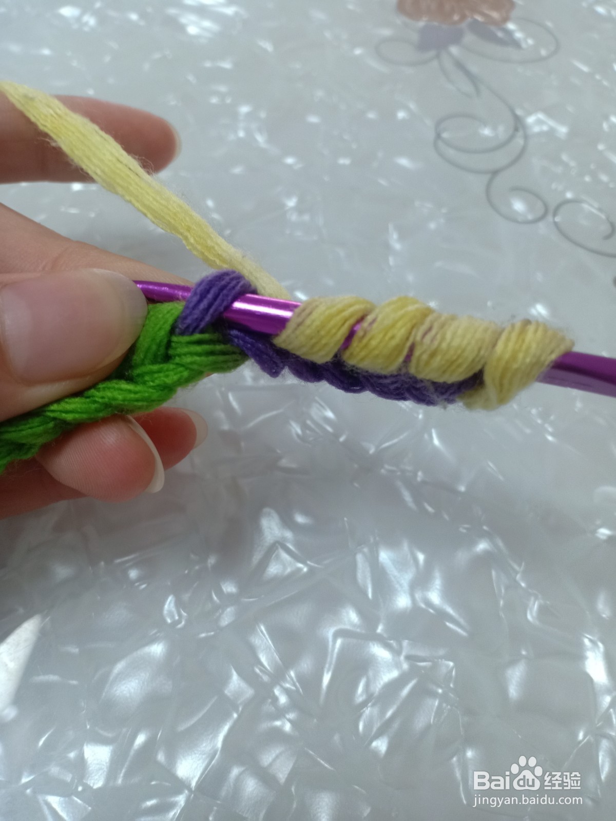 钩针三卷长针的编织方法