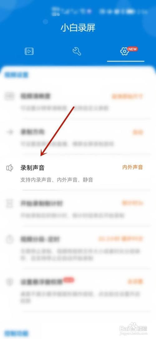 小白录屏如何设置只录制声音