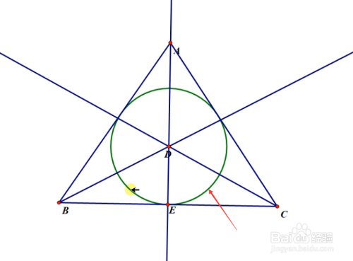 如何用几何画板绘制三角形的内切圆