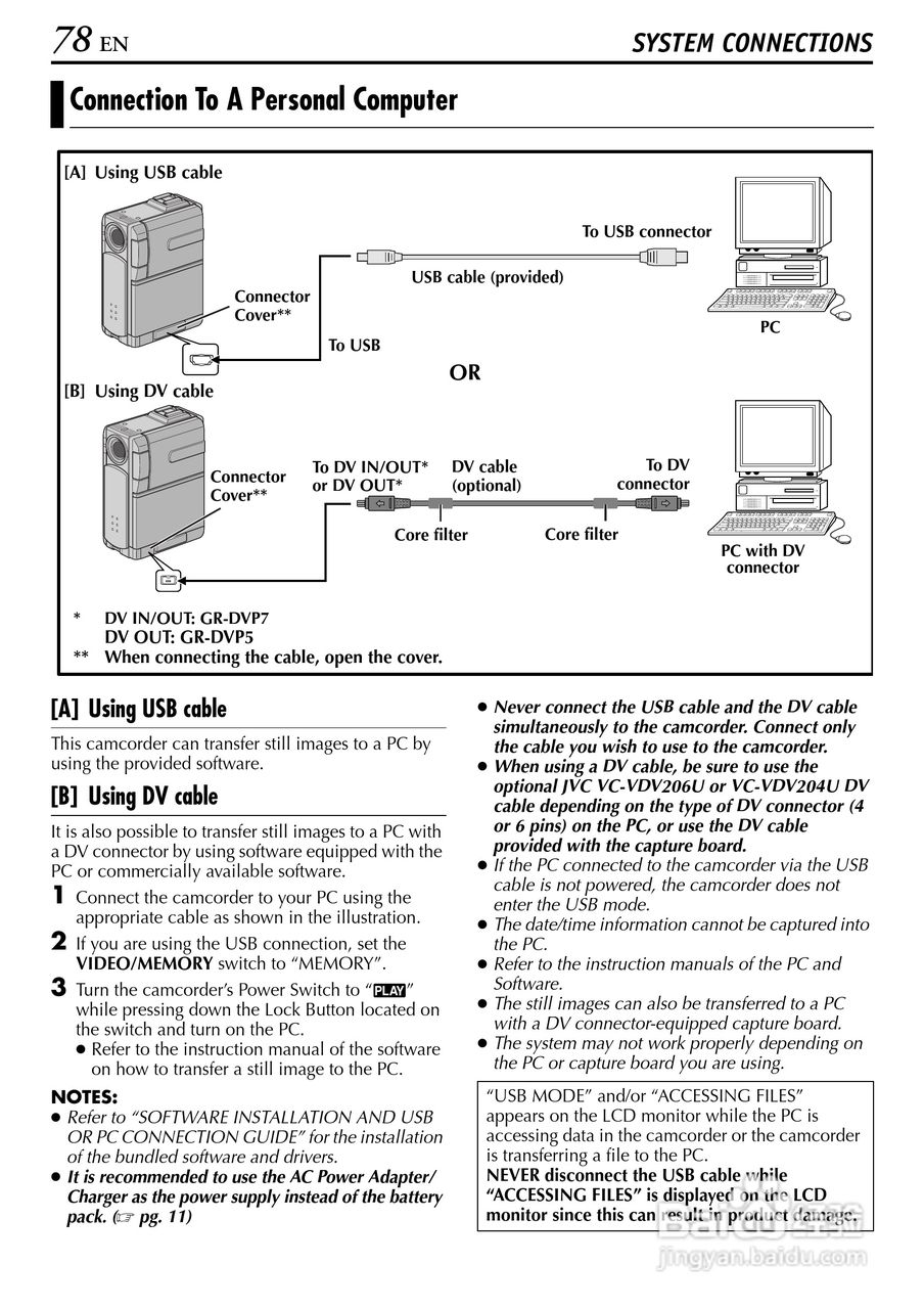 JVC GR-DVP7/GR-DVP5数码摄像机说明书:[8]