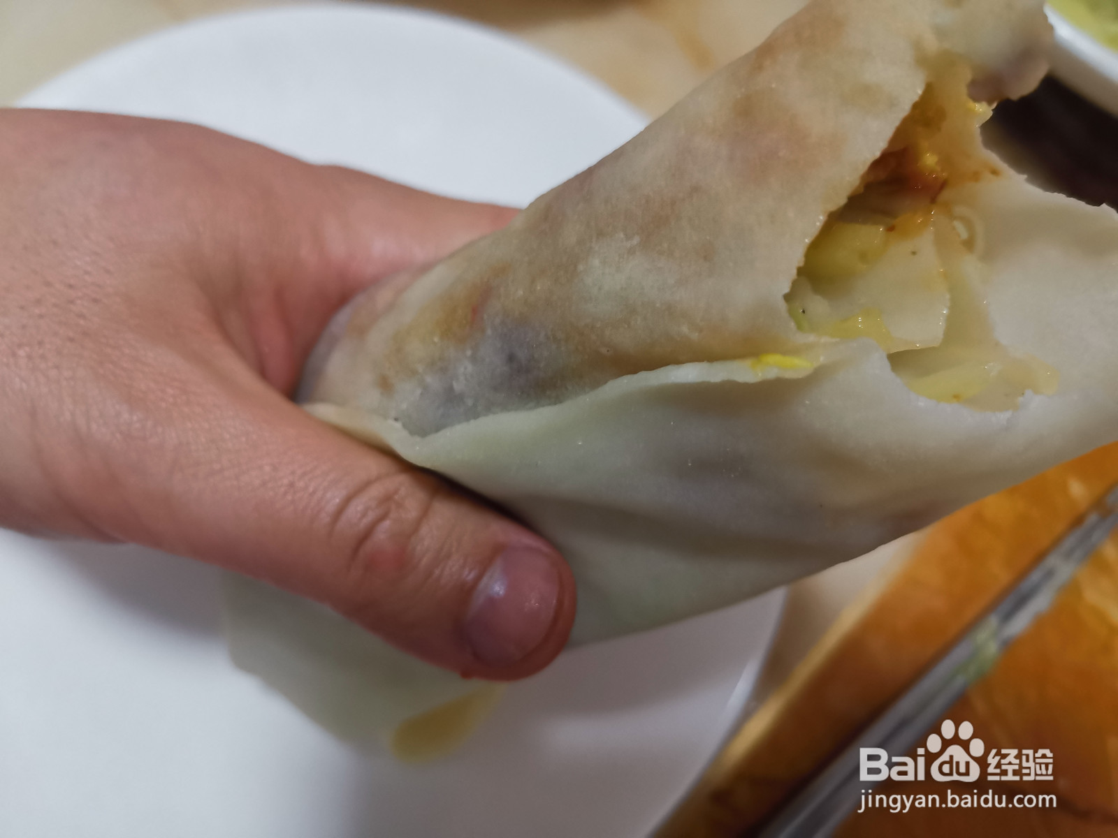 鸡蛋花生土豆丝卷饼