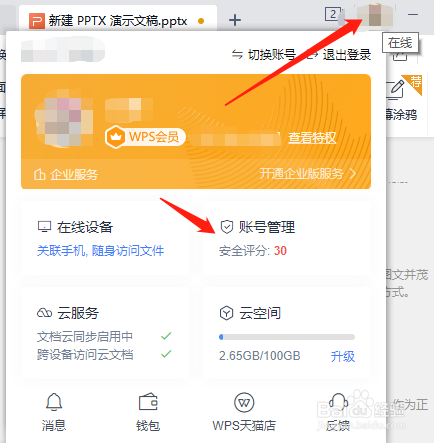 wps如何快速永久删除账号
