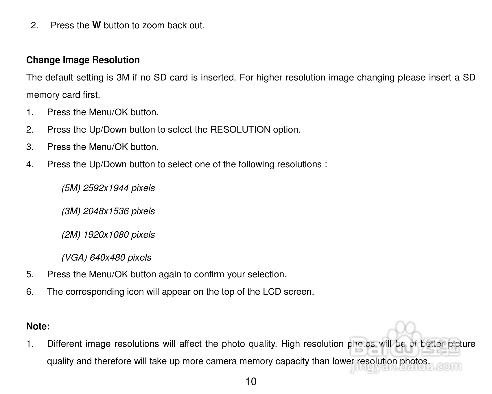 威达ViviCam 5022数码相机使用说明书:[2]