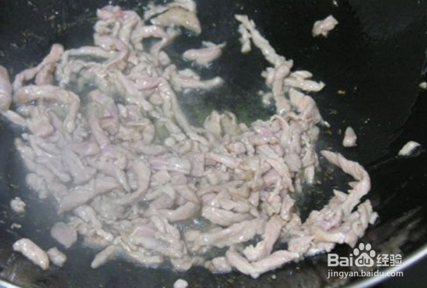 青椒香菇炒肉丝的做法