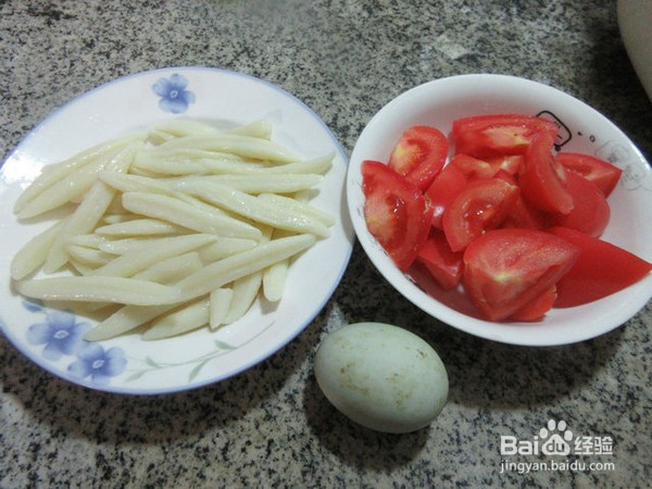 鸭蛋番茄煮鱼面