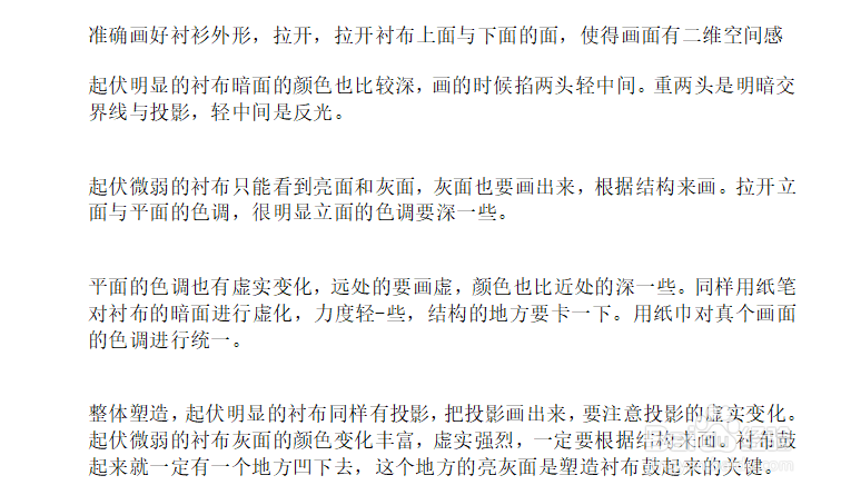 20个步骤教你如何怎么样画衬布的结构明暗素描