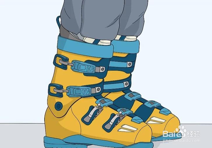 滑雪板怎么穿图解