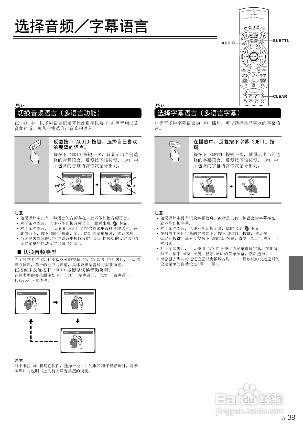 安桥DVD播放机DV-SP800型使用说明书:[2]