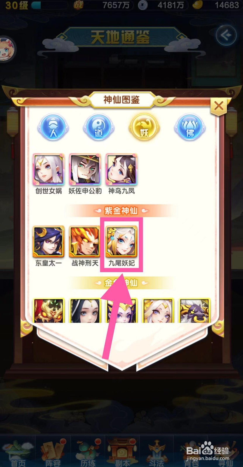 道友请留步怎么查看九尾妖妃的图鉴