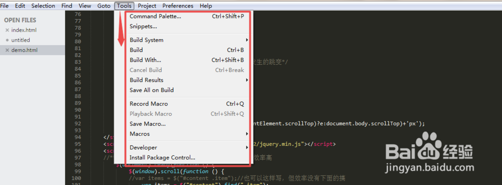 sublime text3怎么安装View in Browser插件