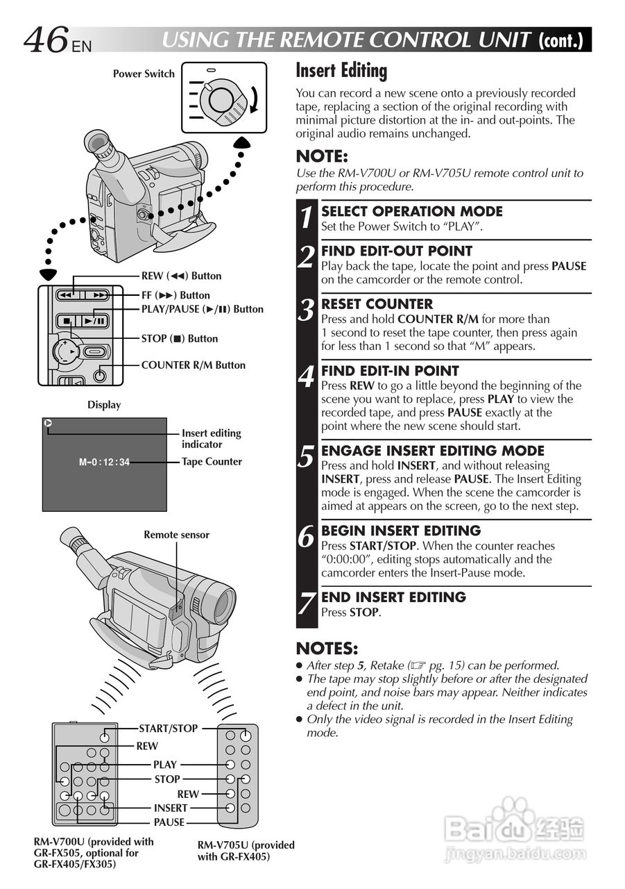 胜利JVC GR-FX505数码摄像机使用说明书:[5]