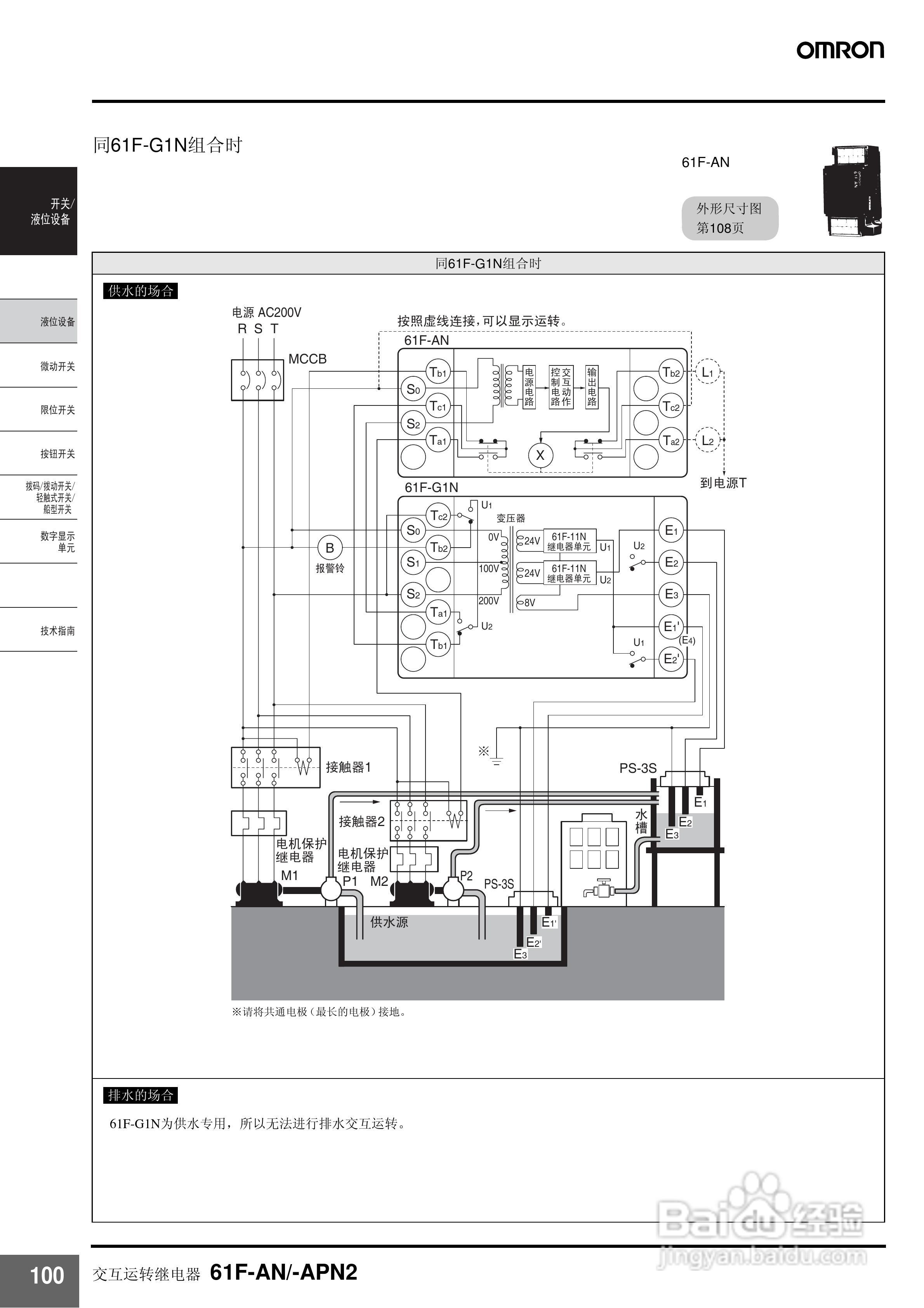 OMRON 61F-AN/-APN2交互运转继电器说明书:[1]