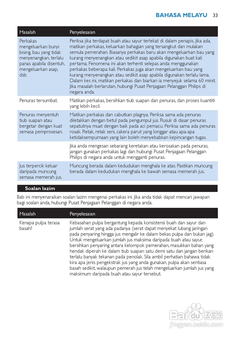 飞利浦HR1866榨汁机使用说明书:[4]