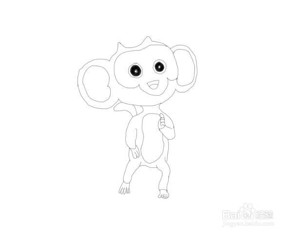 坐在香蕉上面的小猴子怎么画，怎么画小猴子