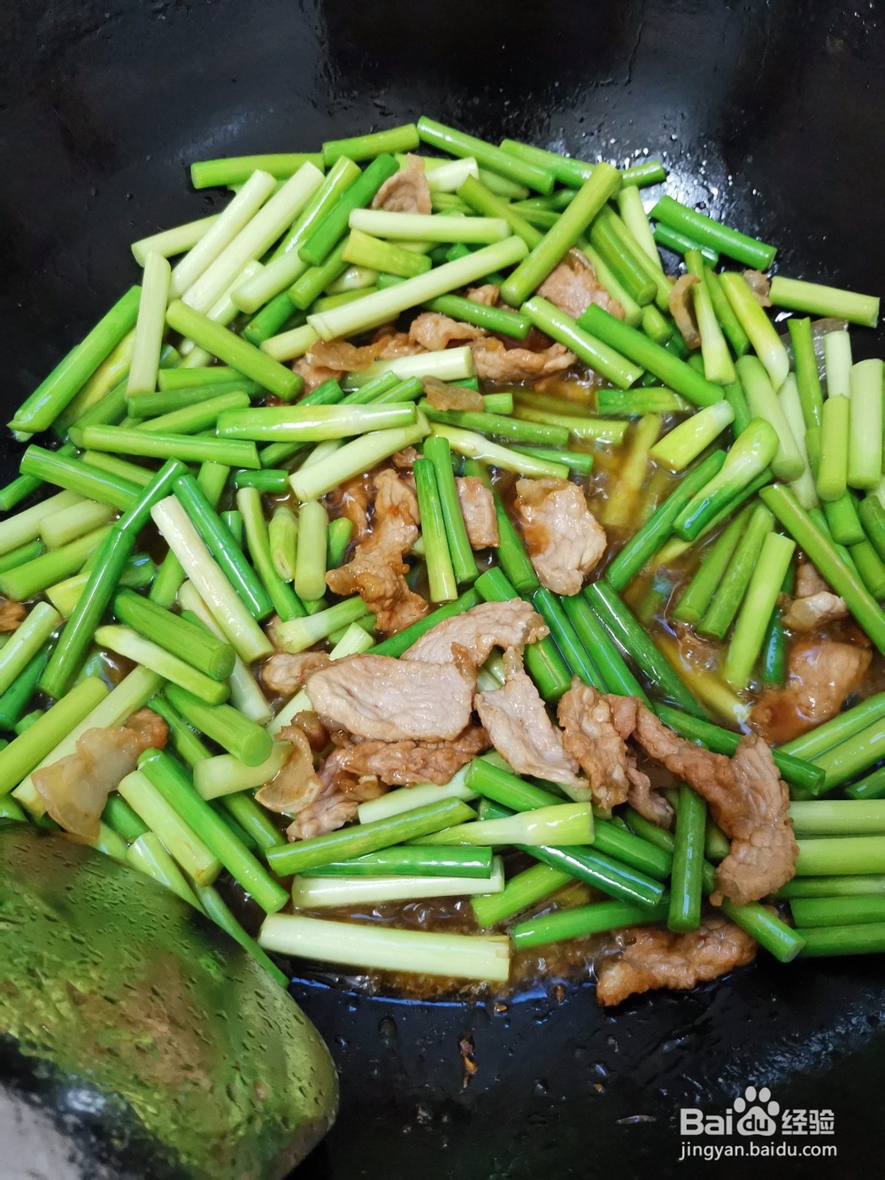 新鲜肉炒蒜苔的方法