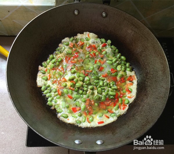 毛豆米煎鸡蛋的烹饪方法