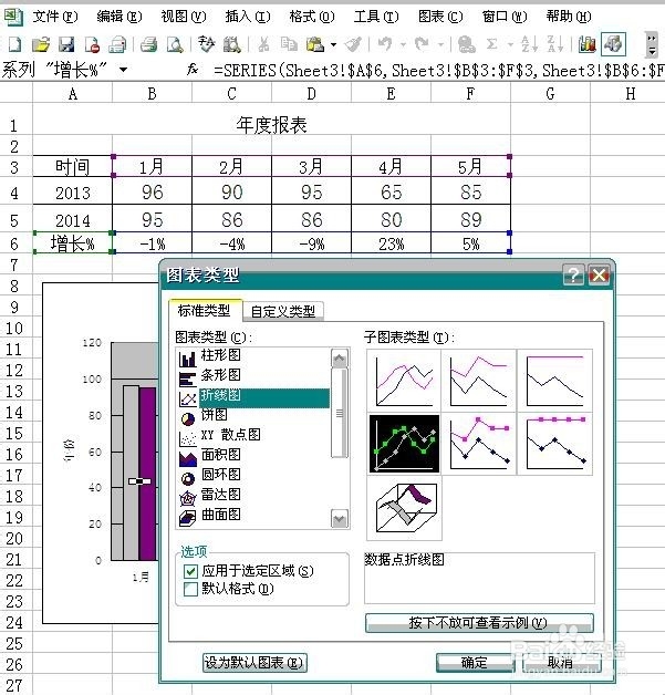 表格中双坐标轴使用