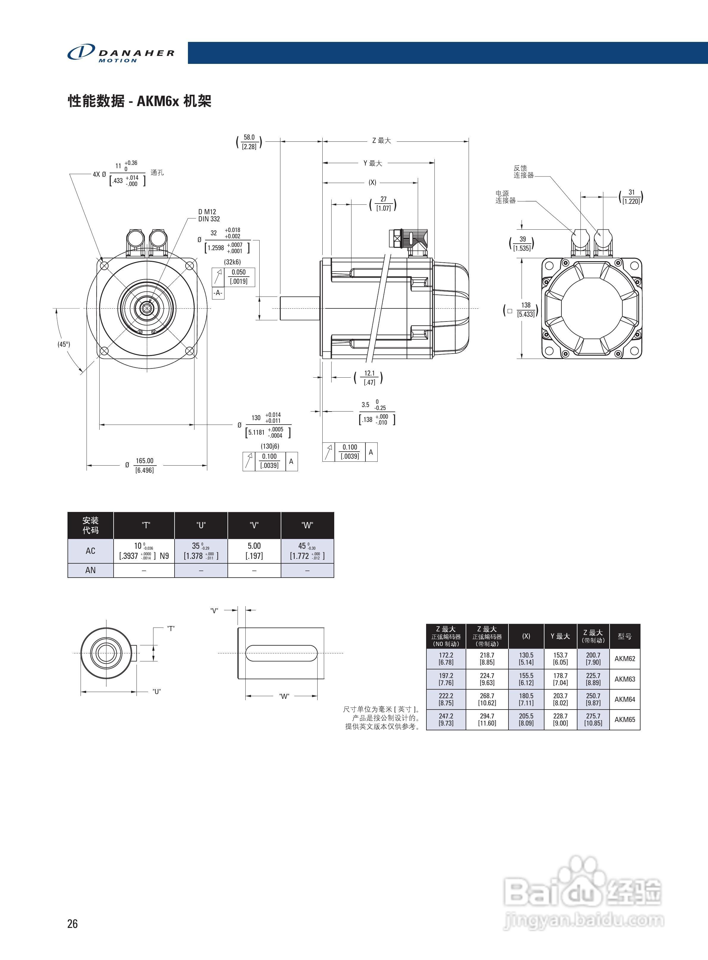 丹纳赫AKM系列伺服马达说明书:[3]