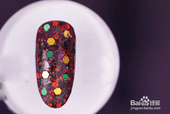 怎样做华丽的泡泡花指甲