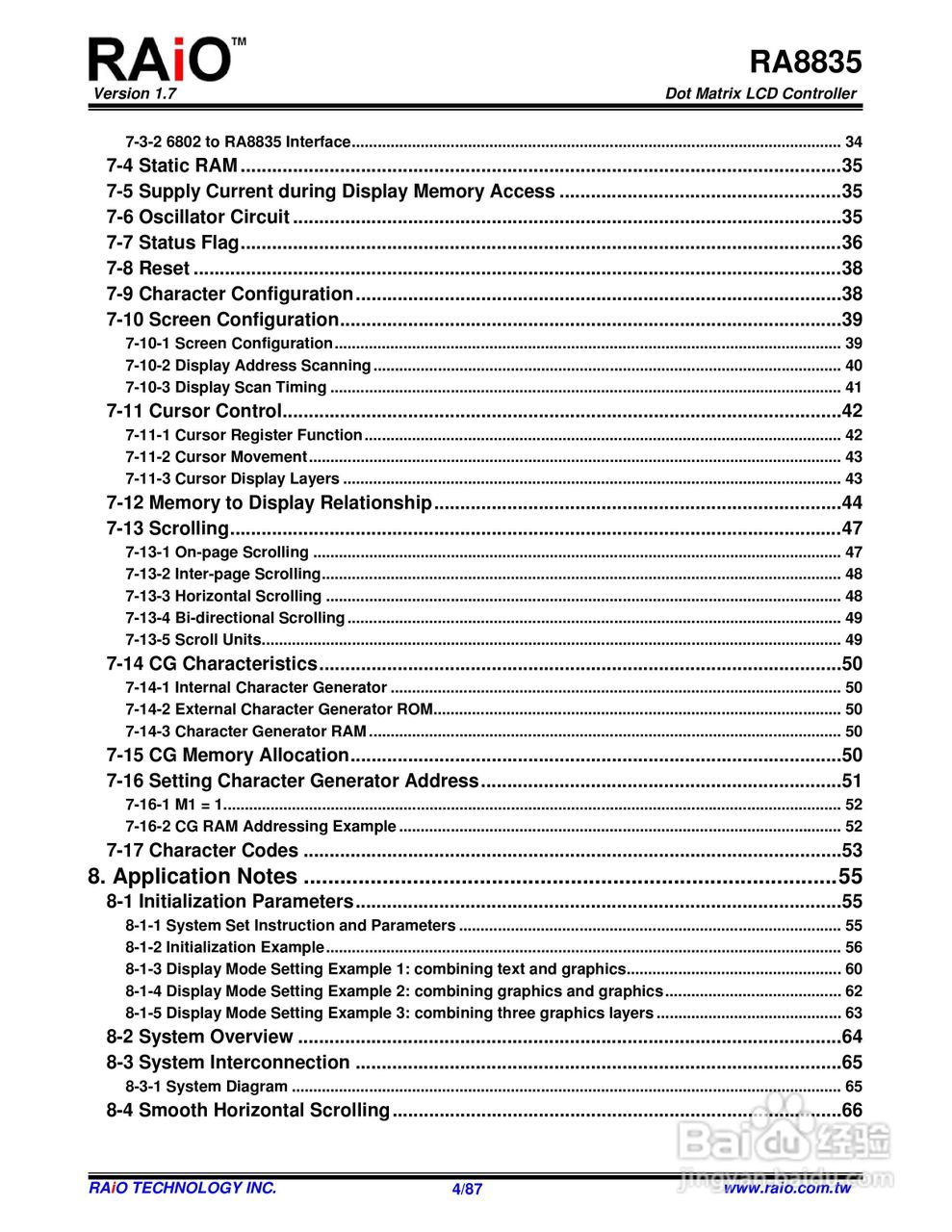 迪特福科技RA8835点阵图形式控制器使用手册:[1]