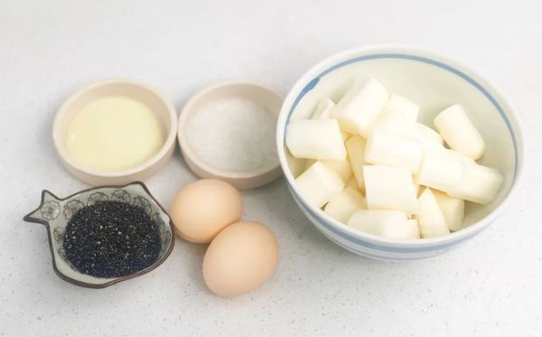 黑芝麻山药蒸糕